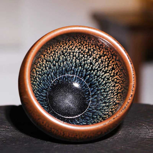 Jianyang Jian Bowl Golden Partridge Tenmoku Tea Cup