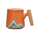 Landscape Ceramic Tea Cup Mug with Tea Strainer-5