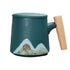 Landscape Ceramic Tea Cup Mug with Tea Strainer-6