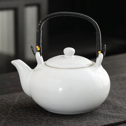 Large-capacity-Crackle-Glaze-Ceramic-Swing-handle-Teapot-with-Strainer-moon-white