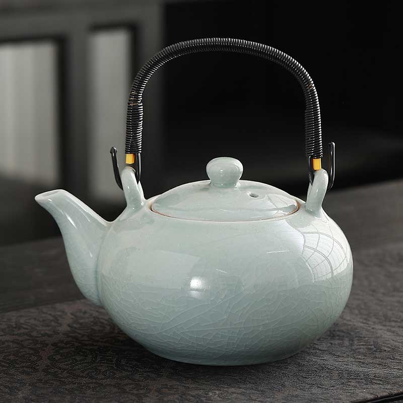 Large-capacity-Crackle-Glaze-Ceramic-Swing-handle-Teapot-with-Strainer-pink-green