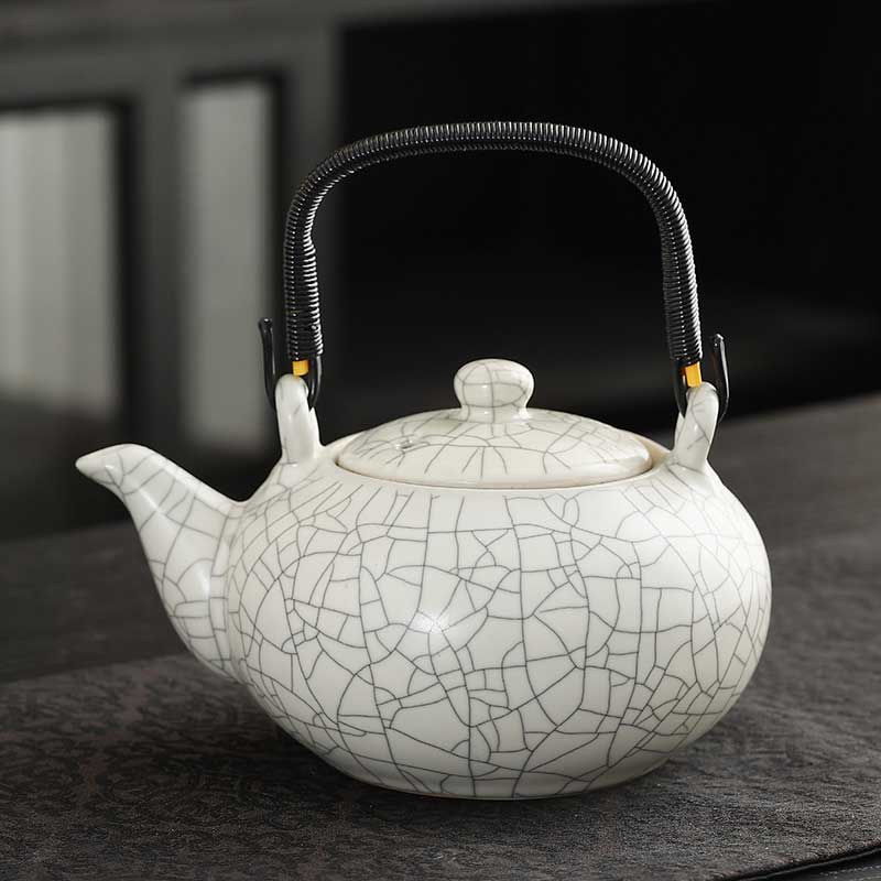 Large-capacity-Crackle-Glaze-Ceramic-Swing-handle-Teapot-with-Strainer-yellow-1