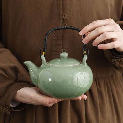 Large-capacity-Crackle-Glaze-Ceramic-Swing-handle-Teapot-with-Strainer