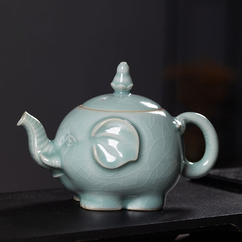Longquan-Celadon-Elephant-Ceramic-Teapot-Crackle-Glaze-210ml-1