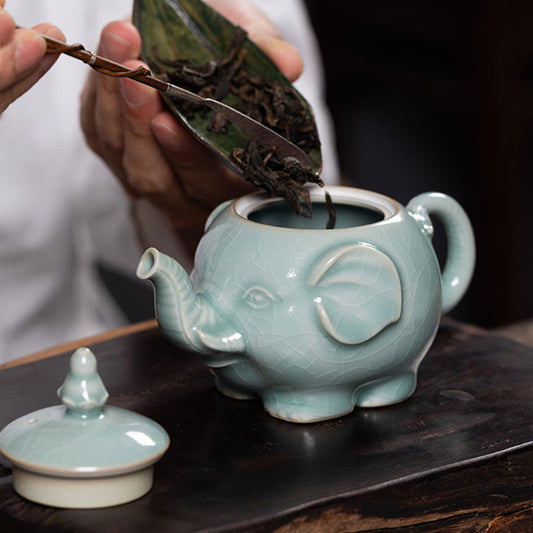 Longquan-Celadon-Elephant-Ceramic-Teapot-Crackle-Glaze-210ml-3
