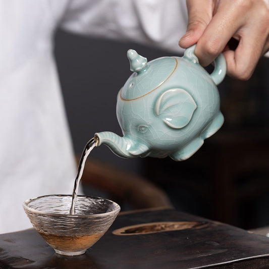 Longquan-Celadon-Elephant-Ceramic-Teapot-Crackle-Glaze-210ml-4