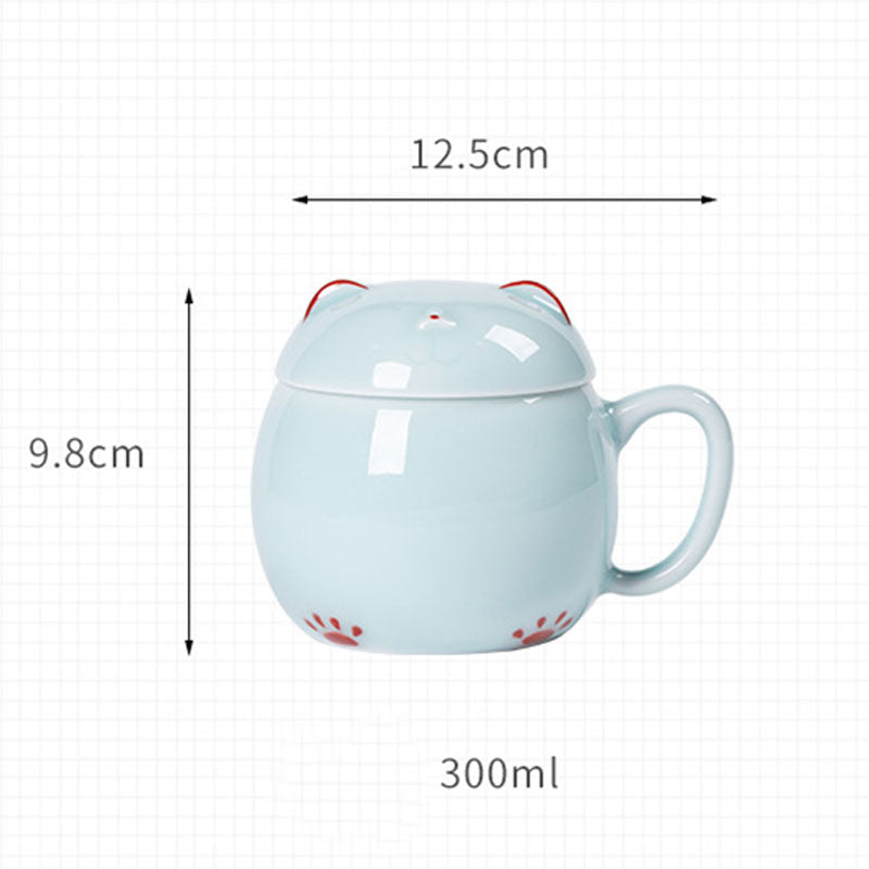 Longquan-Celadon-Lucky-Cat-Ceramic-Coffee-Mug-size