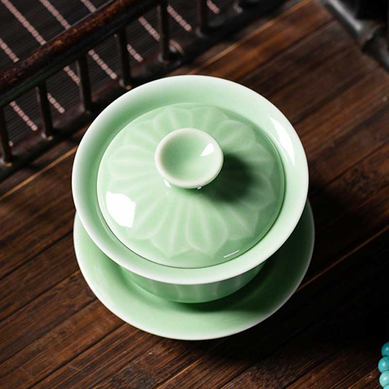 Longquan Lotus Ceramic Gaiwan-6