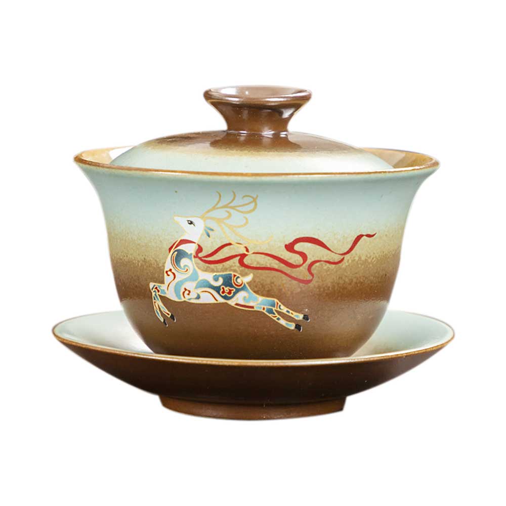 Retro Sancai Ceramic Gaiwan-1