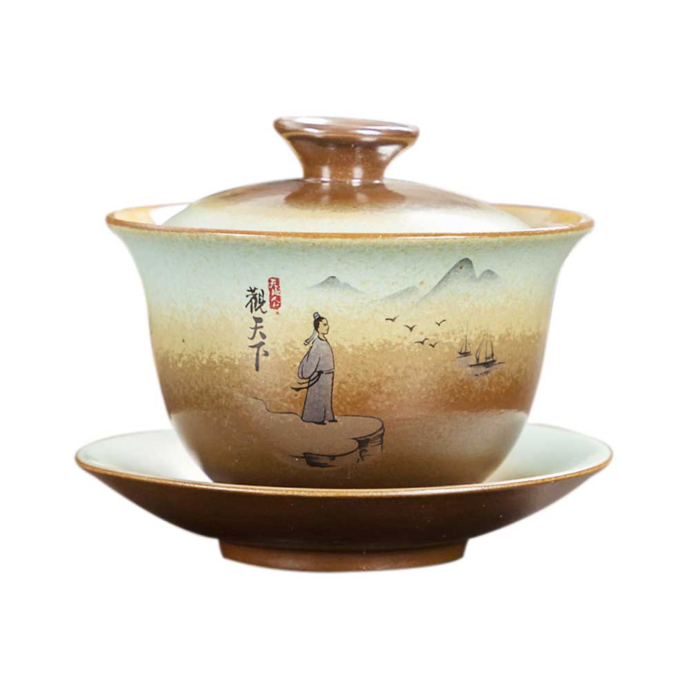 Retro Sancai Ceramic Gaiwan-8