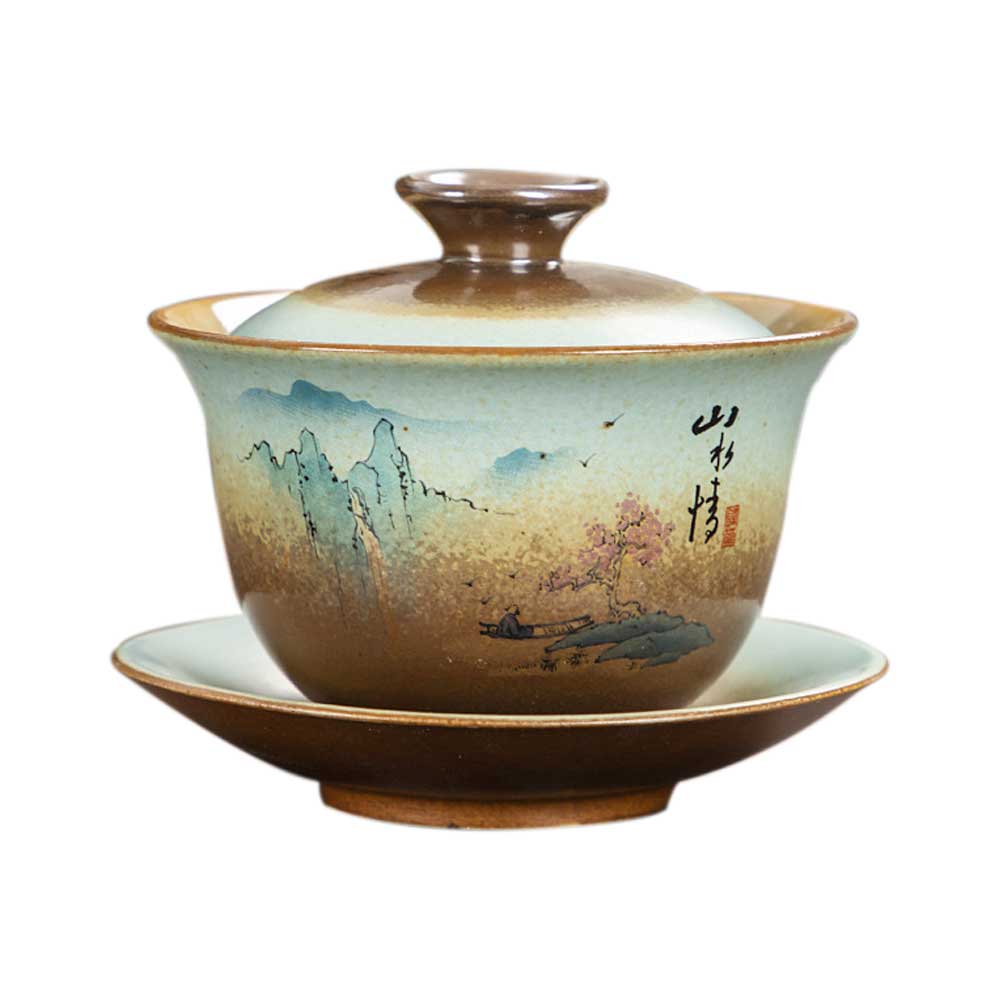 Retro Sancai Ceramic Gaiwan-12