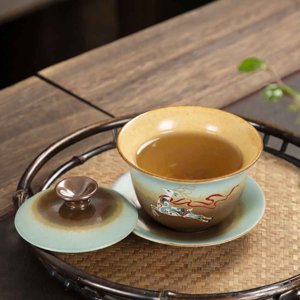 Retro Sancai Ceramic Gaiwan-4