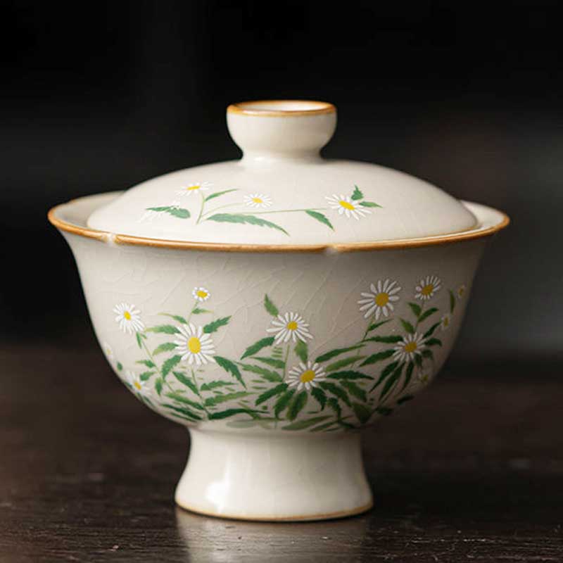 Ru Kiln Elegant Ceramic Gaiwan