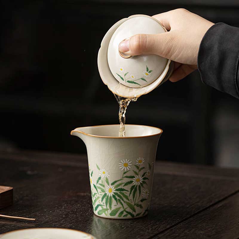 Ru Kiln Elegant Ceramic Gaiwan