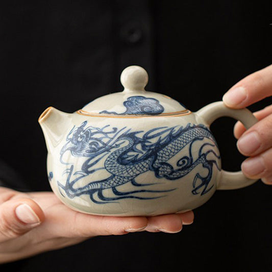 Ru-Ware-Blue-and-White-Dragon-Motif-Xishi-Ceramic-Teapot-with-Crackle-Glaze-1