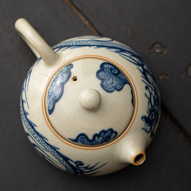 Ru-Ware-Blue-and-White-Dragon-Motif-Xishi-Ceramic-Teapot-with-Crackle-Glaze-2
