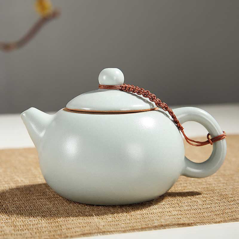 Ru-Ware-Xishi-Ceramic-Teapot-260ml-moon-white