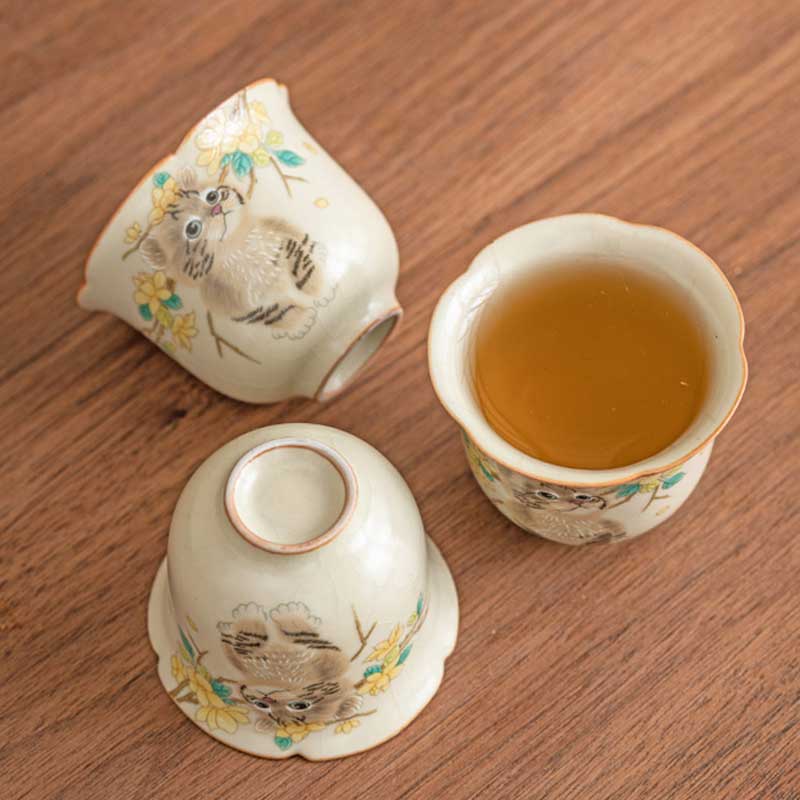 Ru-Ware-Yellow-Cat-Ceramic-Master-Tea-Cup-with-Crackle-Glaze-40ml-4
