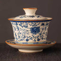 Ru Kiln Blue And White Ceramic Gaiwan-3