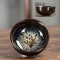 Tenmoku Jian Bowl Alluvial Gold Tea Cup-4