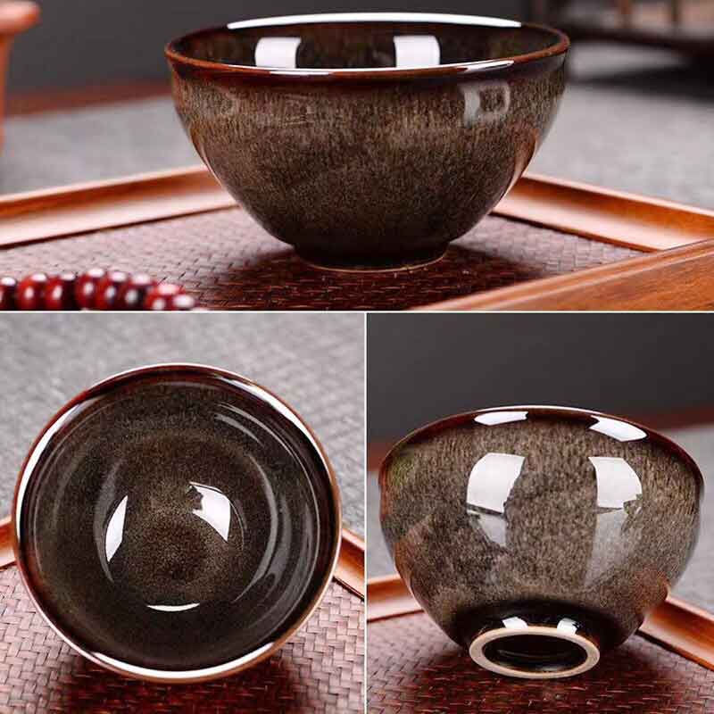 Tenmoku Jian Bowl Handmade Ceramic Tea Cup-2