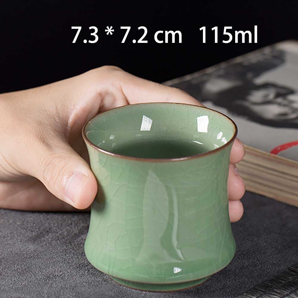Bamboo Ceramic Tea Cup with Crackles-2