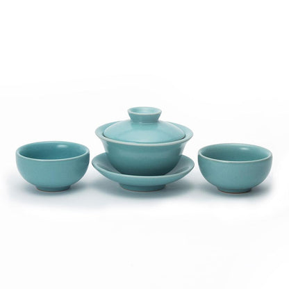 Chinese Antique and Grace Ceramic Gaiwan Tea Set - Ajiangoods