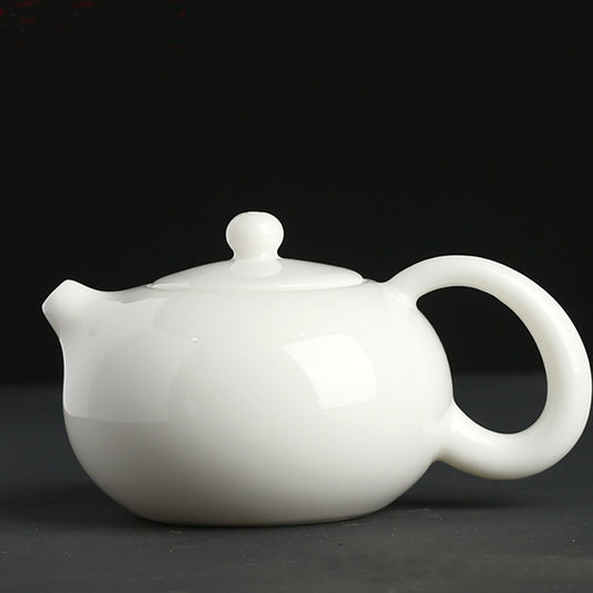 Dehua Kiln Xishi Ceramic Tea Pot-3