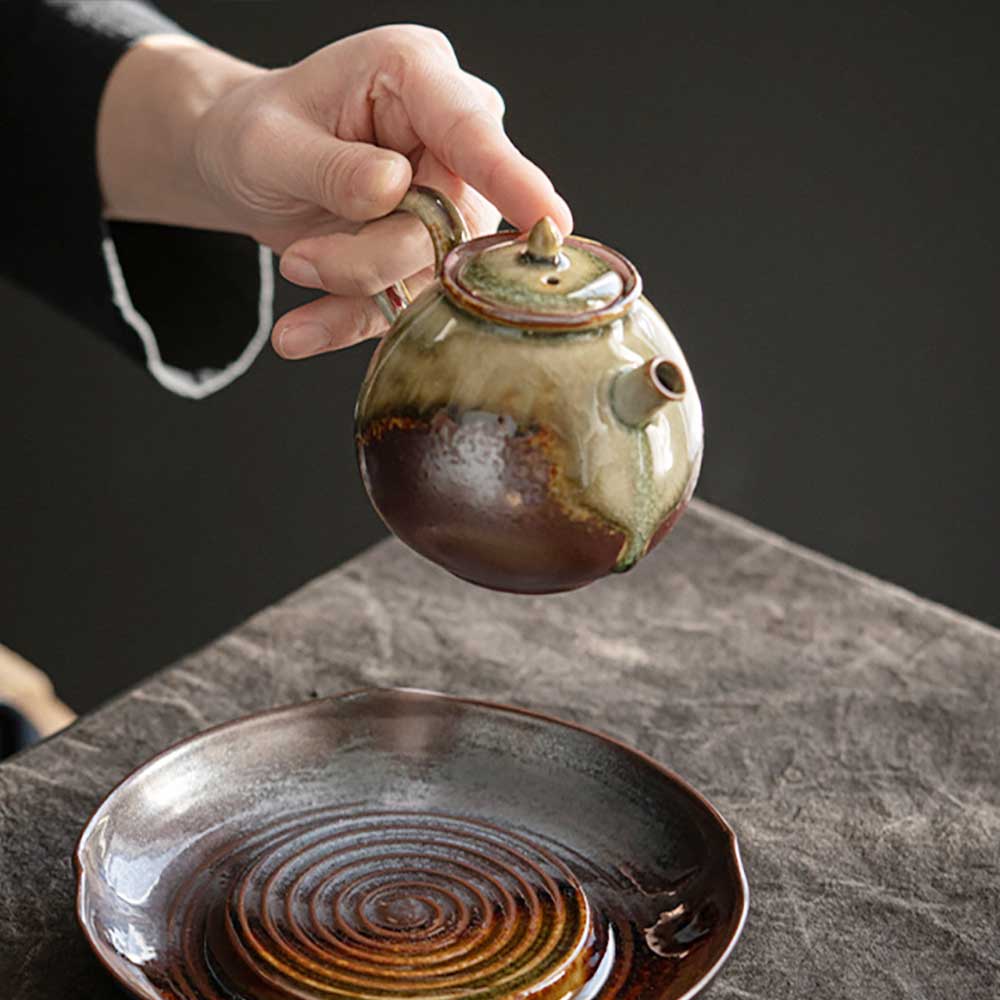 Firewood Ceramic Tea Pot