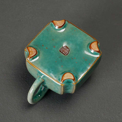 Jun Kiln Ceramic Square Tea Pot-7