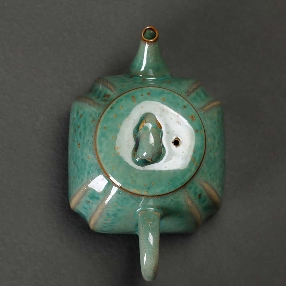 Jun Kiln Ceramic Square Tea Pot-4