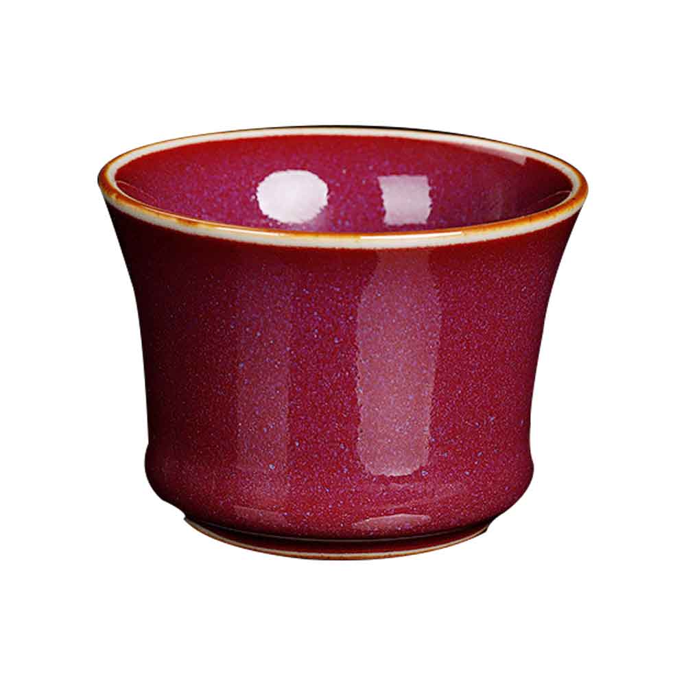 Jun Kiln Horseshoe Shape Ceramic Tea Cup-3