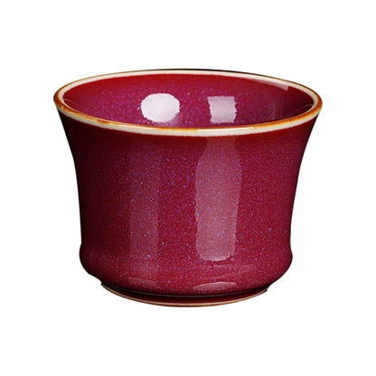 Jun Kiln Horseshoe Shape Ceramic Tea Cup-3