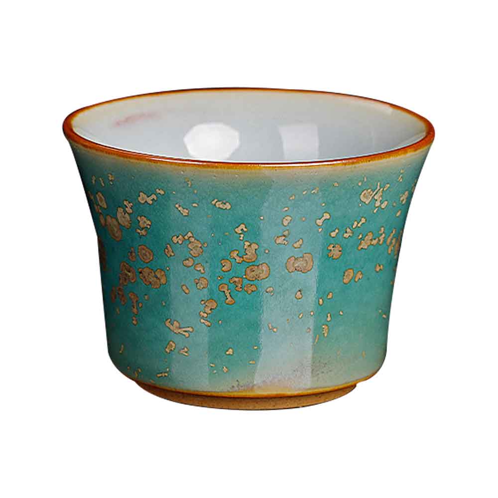 Jun Kiln Horseshoe Shape Ceramic Tea Cup-4