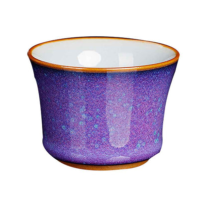 Jun Kiln Horseshoe Shape Ceramic Tea Cup