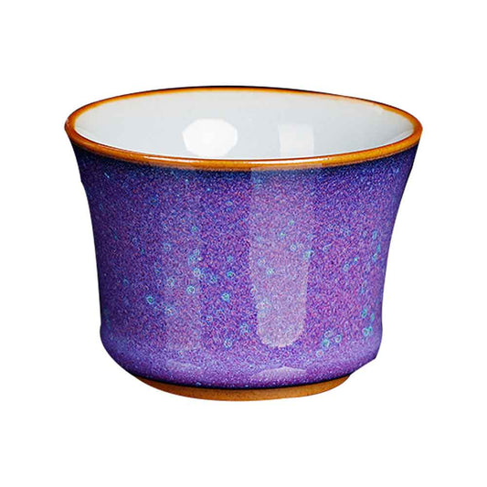 Jun Kiln Horseshoe Shape Ceramic Tea Cup