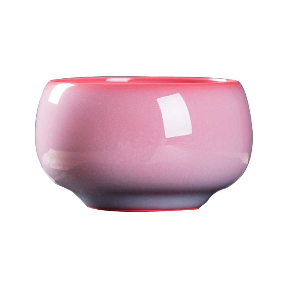 Longquan Pink Glaze Ceramic Tea Cup-7