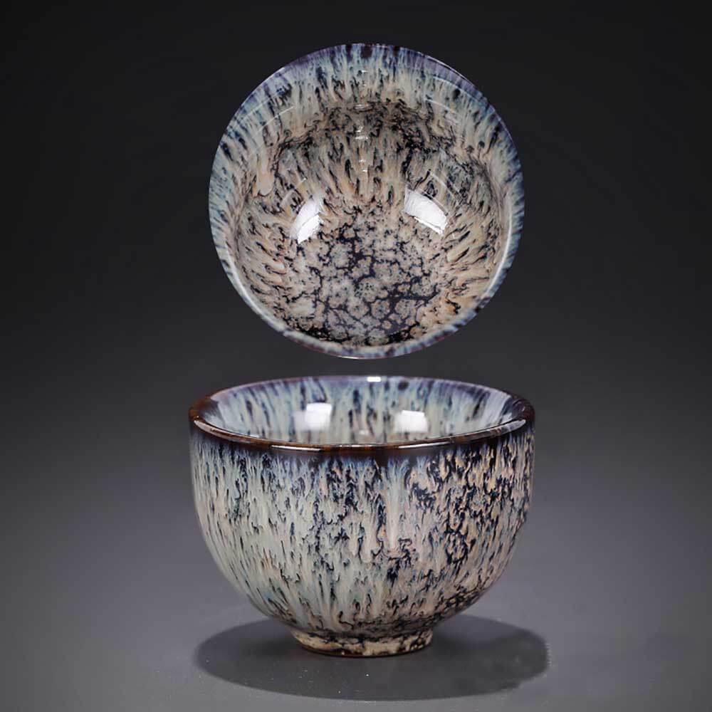 Oriental Kung Fu Tianmu Fambe Ceramic Tea Cup - Ajiangoods