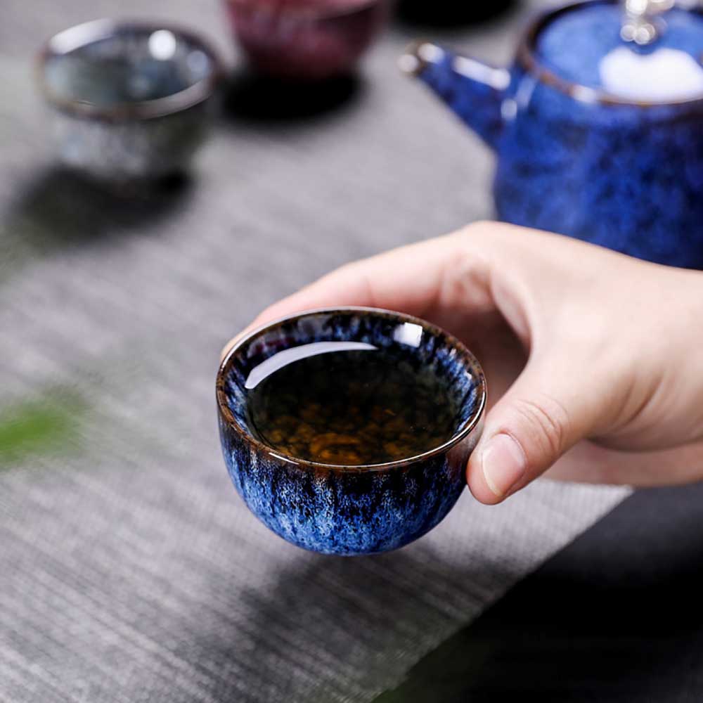 Oriental Kung Fu Tianmu Fambe Ceramic Tea Cup - Ajiangoods