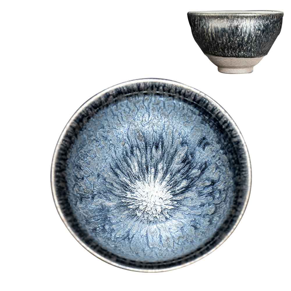 Tenmoku Jian Bowl Beam Port Ceramic Tea Cup-2