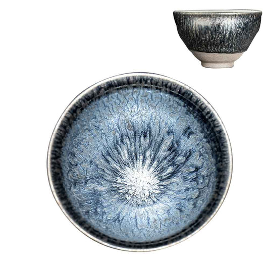 Tenmoku Jian Bowl Beam Port Ceramic Tea Cup-2