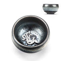 Tenmoku Jian Bowl Silver Inlaid Tea Cup-7