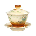 Vintage Landscape Ceramic Gaiwan